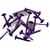 40 Attaches parisiennes rondes couleurs violettes Nellie Snellen