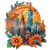 Puzzle en Bois Adulte - Paysage Urbain floral