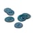 Lot de 3 boutons nacre paillettes bleu pétrole