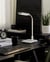 Lampe de Bureau Blanche en Pierre et Silicone 38 cm à LED et Bras Pliable Commande Tactile Variateur d'Intensité Lumineuse et Température
