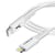 Akashi Câble USB-C vers Lightning Charge Rapide 3A Charge Synchro 3m Blanc