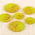 Bouton rond 2 trous copeaux 19mm vert
