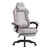 Chaise gaming ergonomique - GTPLAYER - Repose-pieds tissu respirant marron clair