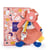 Coffret peluche dinosaure orange - Attache-tétine Lou - 23 cm - Doudou et Compagnie