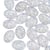 10 PERLES CABOCHON STRASS Paillettes Ovale à coller acrylique Blanc 17 mm - Dos Plat - Creation Diy