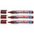 Lot de 3 Marqueurs pour tableaux blancs EDDING 363 - Marron - Pointe biseautée 1-5 mm