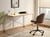 Bureau MDF Marron clair/blanc ANDASTE - Beliani
