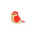 Peluche - Oiseau sonore birdies 14 cm - rose
