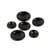 Bouton rond 2 trous noir