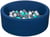 Piscine à balles Aire de jeu + 150 balles bleu marine blanc,gris,turquoise - Velinda