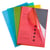 Sachet de 100 pochettes coin polypropylène grainé Budget - A4 - Couleurs assorties - x 10 - Exacompta
