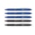 Lot de 5 stylos FriXion Ball Clicker pointe moyenne 0.7mm bleu et noir Pilot