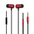 Écouteurs Intra-Auriculaires Kit Mains Libres Stéréo Jack 3.5Mm Universel Rouge YONIS
