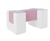 3 blocs en mousse blanc gris violet - Velinda