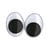 Yeux mobiles en plastique à coller, ø 15 mm, 10 pces, ovale, noir / blanc