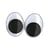 Yeux mobiles en plastique à coller, ø 15 mm, 10 pces, ovale, noir / blanc