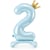 Ballon Debout - Chiffre 2 Bleu