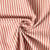 Tissu Coton d'ameublement Simone rayé Terracota sur fond Naturel