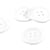 Lot de 3 boutons 100% nacre ronds blanc