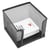 Support pour bloc-notes et post-it - Métal - Noir - Pour le bureau - 10,5x10,5x8cm