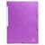 Chemises à élastiques carte lustrée 3 rabats monobloc - Violet - x 50 - Exacompta