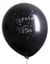 10 BALLONS 1 FACE JOYEUSES FETES NOIR METAL