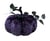 P'TIT Clown - 22266 - Citrouille Élégante avec Reflets Violets - Décoration Halloween - pour Ambiance Mystérieuse et Raffinée Lors de Fêtes ou dans Une Maison Hantée