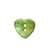 Lot de 3 boutons Nacre en forme de Coeur couleur Jade