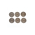 5 embellissements en métal bronze ronds