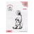 Tampon transparent scrapbooking Nellie's choice SOURIS FLEUR 029