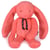 Peluche Lapin Méloé corail acidulé 37 cm