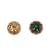 Bouton strass vert sapin