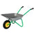 Brouette métal enfant air tyre roue gonflable grise / verte - rolly toys - jouet jardinage
