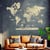 Carte du Monde en Bois 2D CREATIFWOOD Claire L (150 x 105 cm) - Décoration Murale