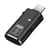 LinQ Lecteur de Carte Micro-SD vers USB-C Transfert 5 Gbps avec Recharge USB-C 10W Noir