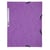 Chemise 3 rabats à élastiques carte lustrée 400g/m2 - A4 - Violet - x 25 - Exacompta