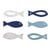 Feutre Miniatures Poissons 2 sortes, 2,5x0,8x0,3cm, 3coul.chaque,36pce