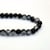 Fil de 97 perles ronde en verre craquelé fabrication bijoux 8 mm CRISTAL NOIR