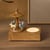 Veilleuse Carrousel Enceinte Bluetooth Bois Haut-Parleur Sans Fil LED Atmosphère Beige YONIS
