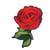 Ecusson thermocollant grand format rose rouge 9 x 15cm