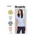 Patron Simplicity 9470 - Hauts pour jeunes filles taille n°FR 42-50