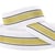 Bobine 22m Elastique bandes métal 40mm blanc/or