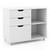 Classeur à 3 tiroirs support d'imprimante mobile 81 x 40 x 66,5