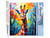 Peinture par Numéro Figured'Art - Girafe Colorée Abstraite - Kit de Loisir Créatif DIY Numéro d'Art Complet - 40x50cm sans châssis en bois