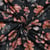 Tissu Coton satiné digital Mila grandes fleurs sur fond Noir