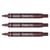 Lot de 3 marqueurs permanents - PENTEL - pointe ogive 2 mm - Marron