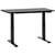 Bureau Électrique Réglable Plateau et Structure Acier Noir 120 x 72 cm Hauteur Ajustable Assis Debout Pieds Carrés Design Moderne