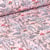 Tissu Coton enduit Jolie bois sur fond Rose