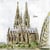Lot de 4 serviettes en papier découpage collage 33 cm VILLE ALLEMAGNE KOLN D 120