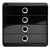 Module de classement Pop-Box 4 tiroirs Glossy - Noir/argent - Exacompta